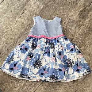 Carters (Just One You) Floral Blue and Pink Kids Dress - 12 months